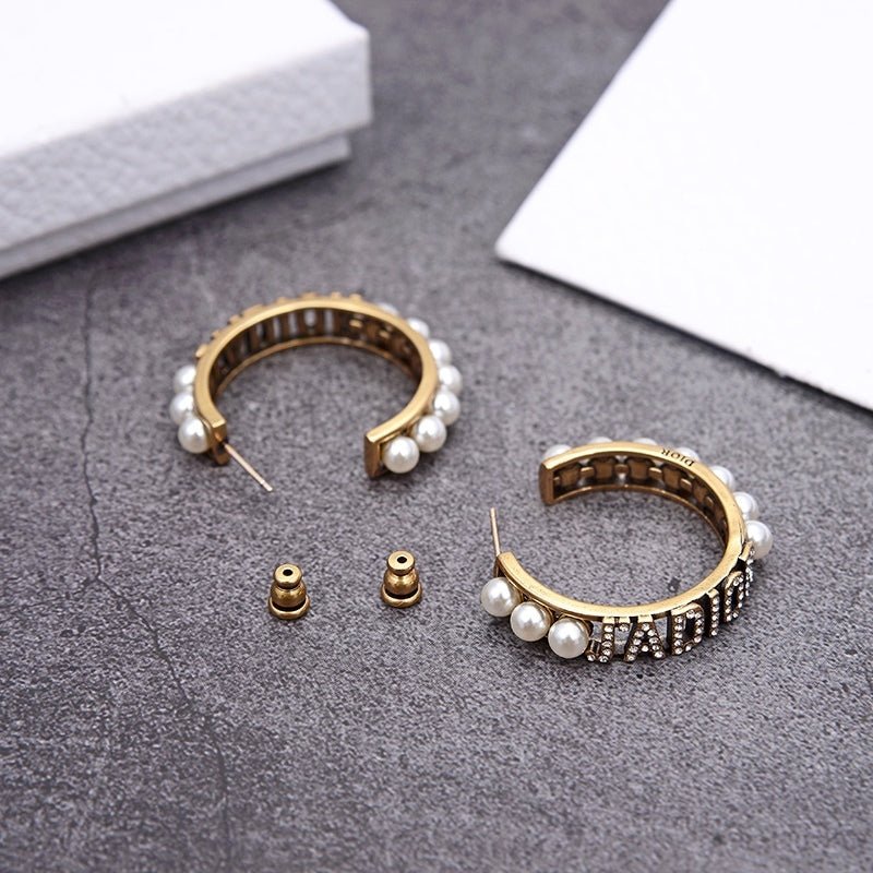 Alternative view of Dior Crystal Pearl Earrings