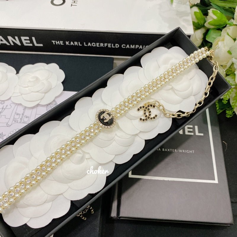Chanel Pearl Rhinestone Double C Jewelry Set - Image 5