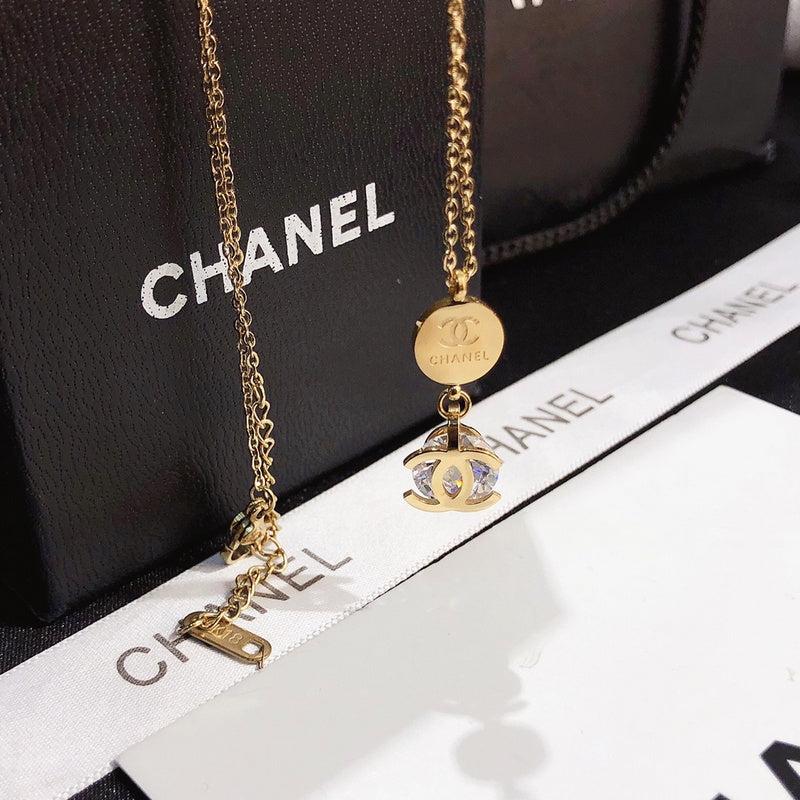 Chanel Gold Disc Crystal CC Drop - Image 7