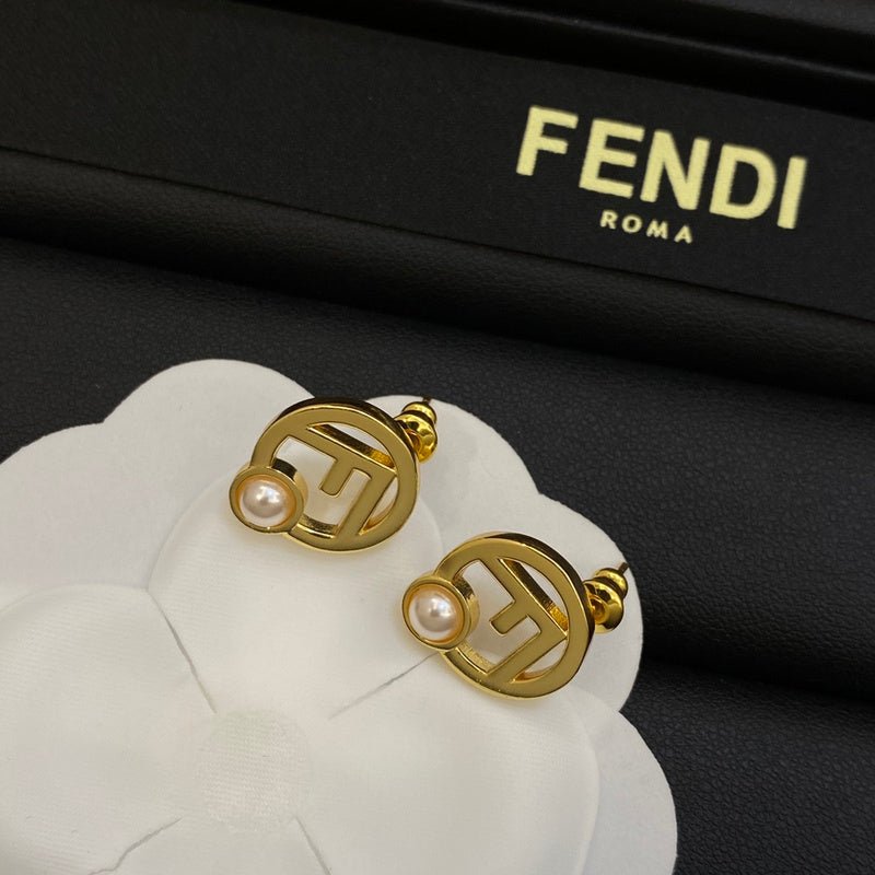 FENDI FE12 New Women's Plated Earrings Jewelry - Image 3
