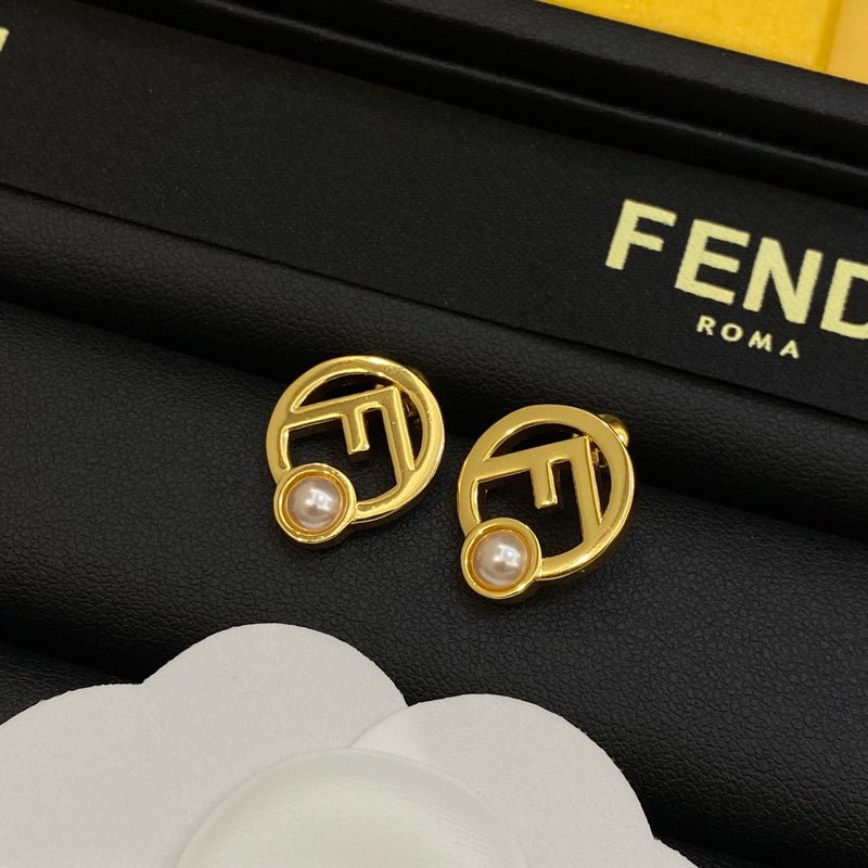 FENDI FE12 New Women's Plated Earrings Jewelry - Image 5