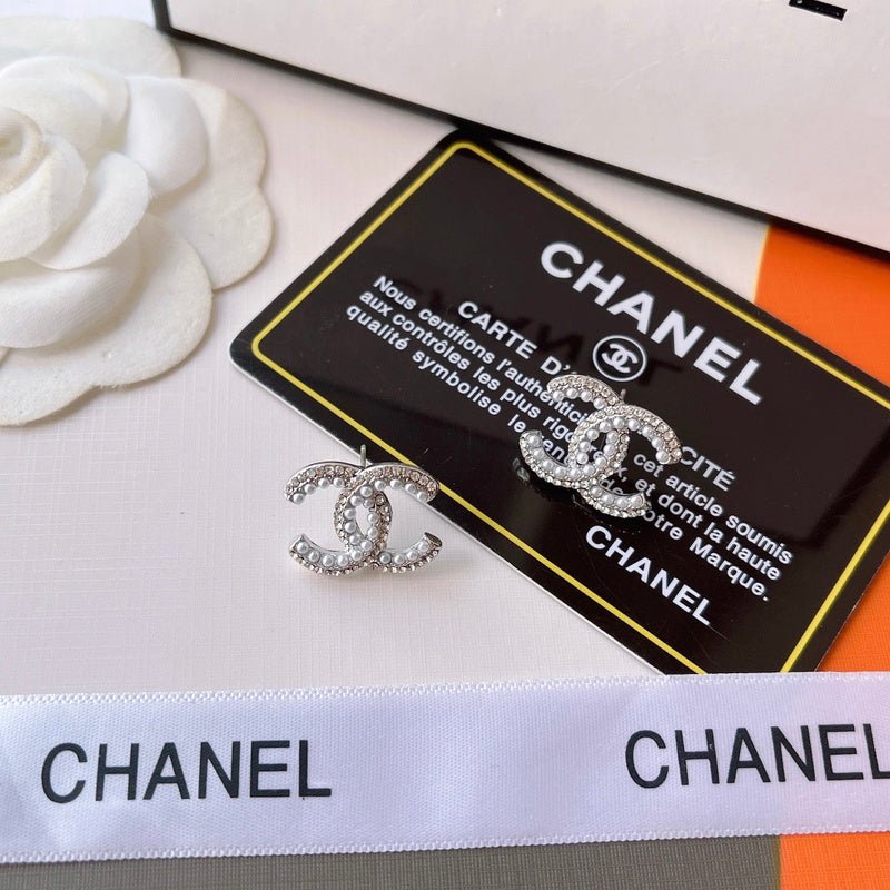 Alternative view of Chanel Two-Tone Crystal CC Hair Clips
