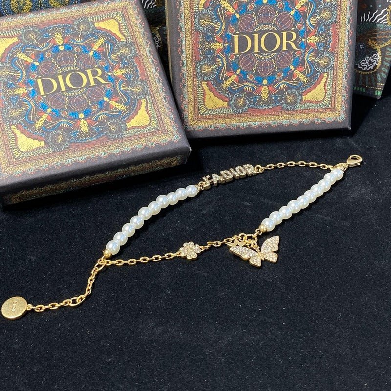 Dior Pearl & Butterfly Bracelet - Image 4