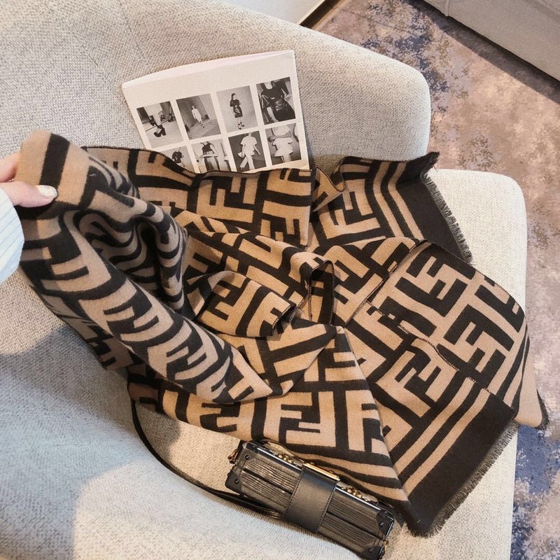 Fendi Wool Blend FF Monogram Scarf - Image 3