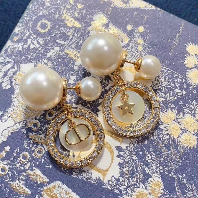 Dior Star CD Pearl Earrings