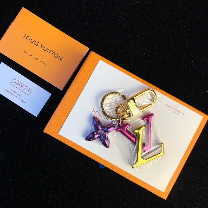 LV Iridescent Heart Ornament Logo Keychain - Image 8