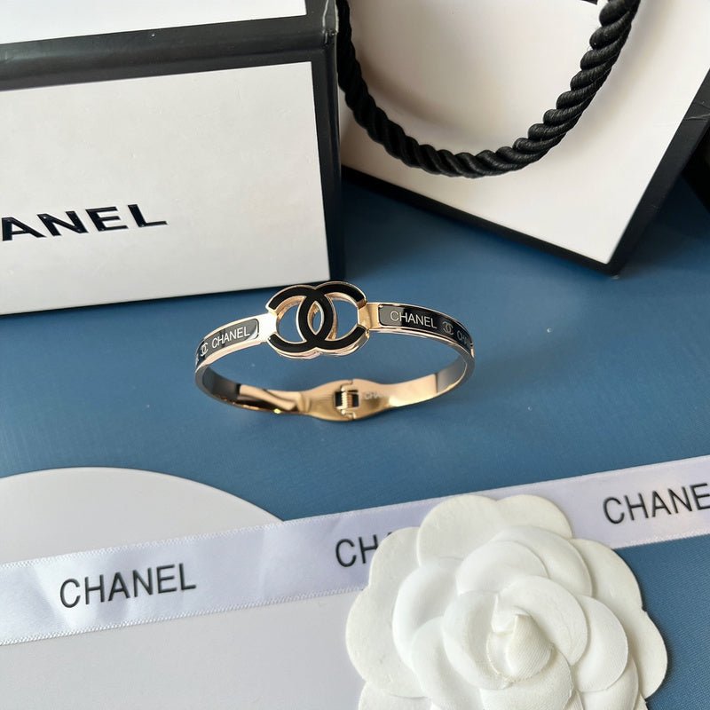 Chanel Black Inlay Double C Metal - Image 6