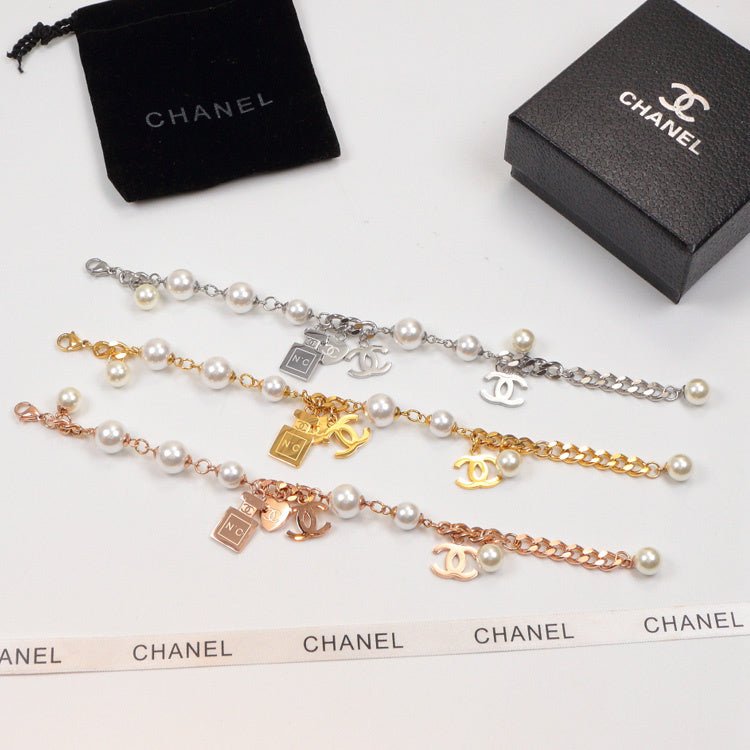 Alternative view of Chanel Multi-Tone Pearl Charm Bracelet