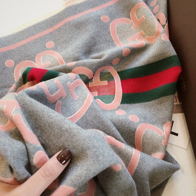 GUCCI Wool Web Stripe GG Scarf - Image 28