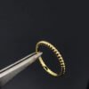 Ultra Thin Bubble Beaded Plain Stacking Ring