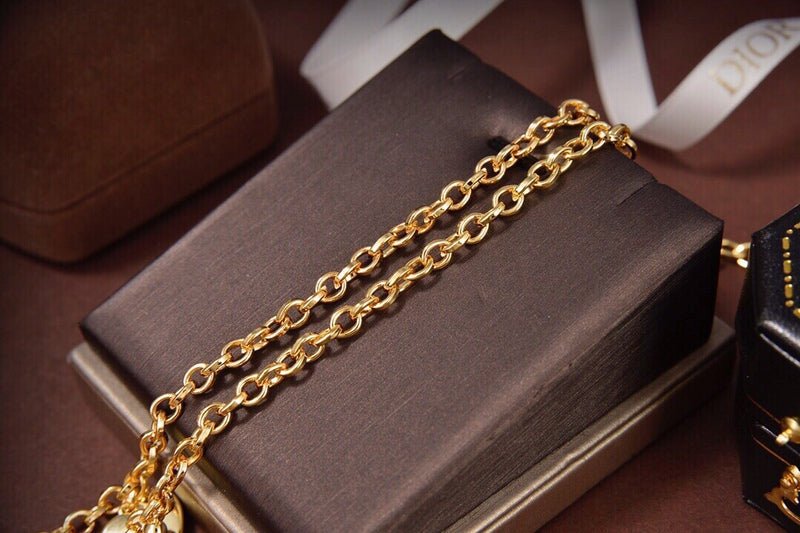 Dior Crystal Inlaid Heart Necklace - Image 4