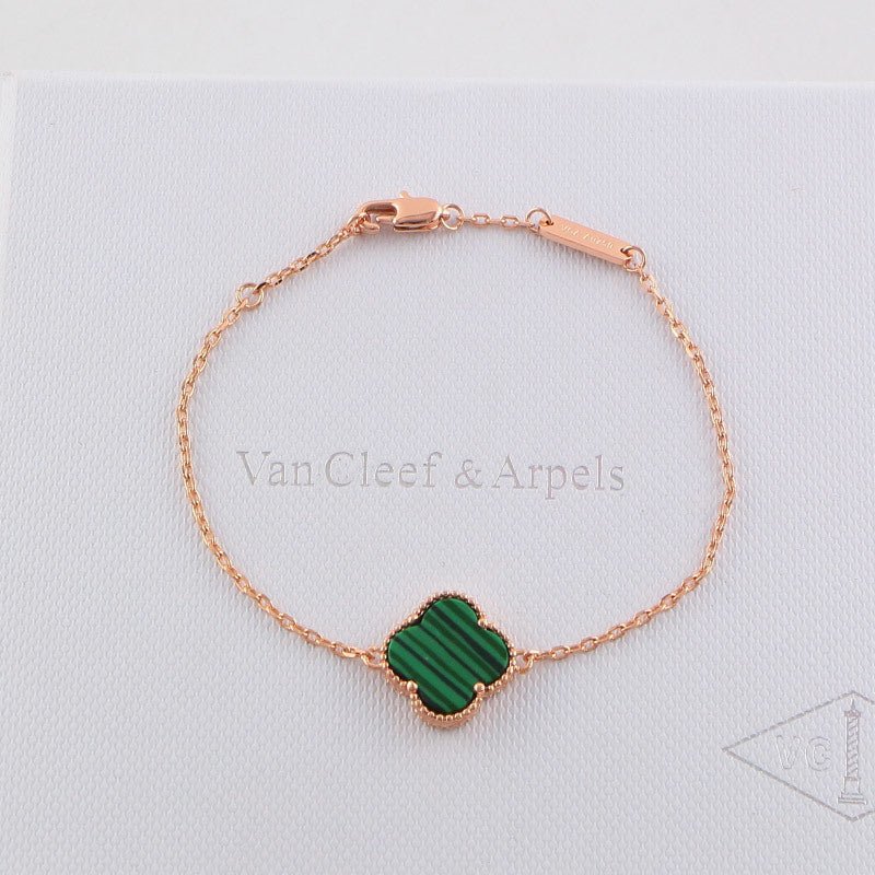VAB1 4 Clover Bracelet single flower steel braceletabout 17cm+4cm extra Jewelry - Image 13