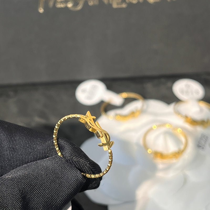 YSL Logo Hoop Earrings - Image 5