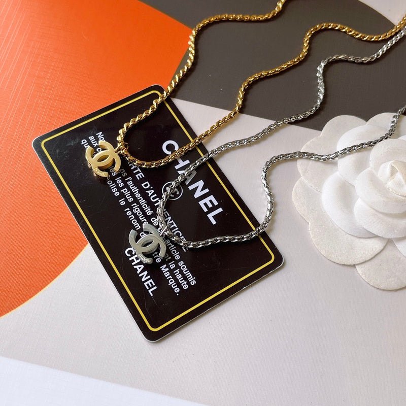 Alternative view of Chanel Two-Tone Twist CC Pendant Necklace