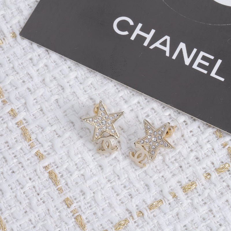 Alternative view of Chanel Star Crystal CC Stud Earrings