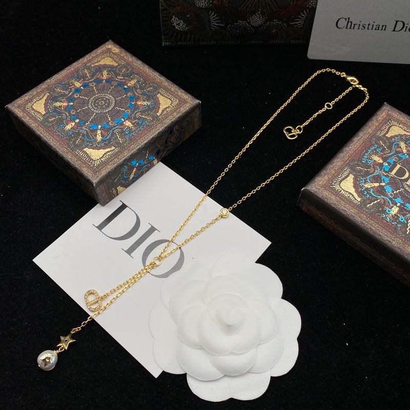 Alternative view of Dior Star & Pearl Lariat Necklace