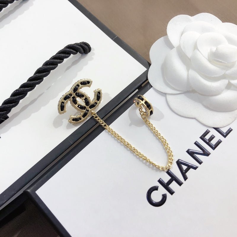 Chanel Chain Linked Asymmetrical Drop Earrings - Image 7