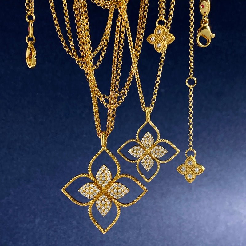 VCA Full Diamond Hollow Clover Necklace - Image 4