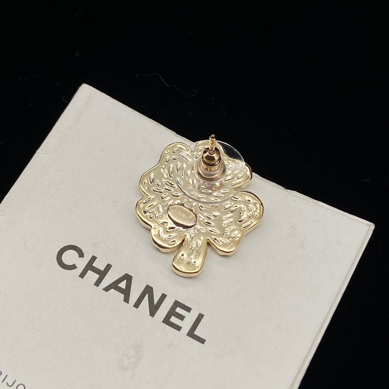 Alternative view of Chanel Metal Clover Stud Earrings