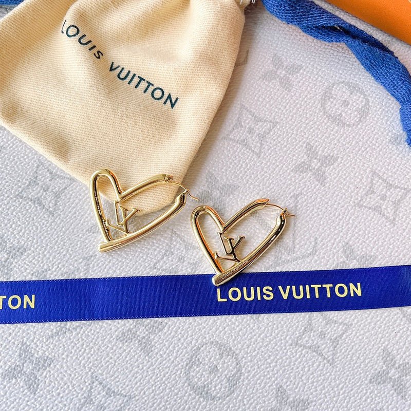 Alternative view of LV Heart Logo Hoop Earrings