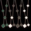 Multi Clover Shell Gold Plated Women Necklace
