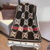 GUCCI Wool Web Stripe GG Scarf