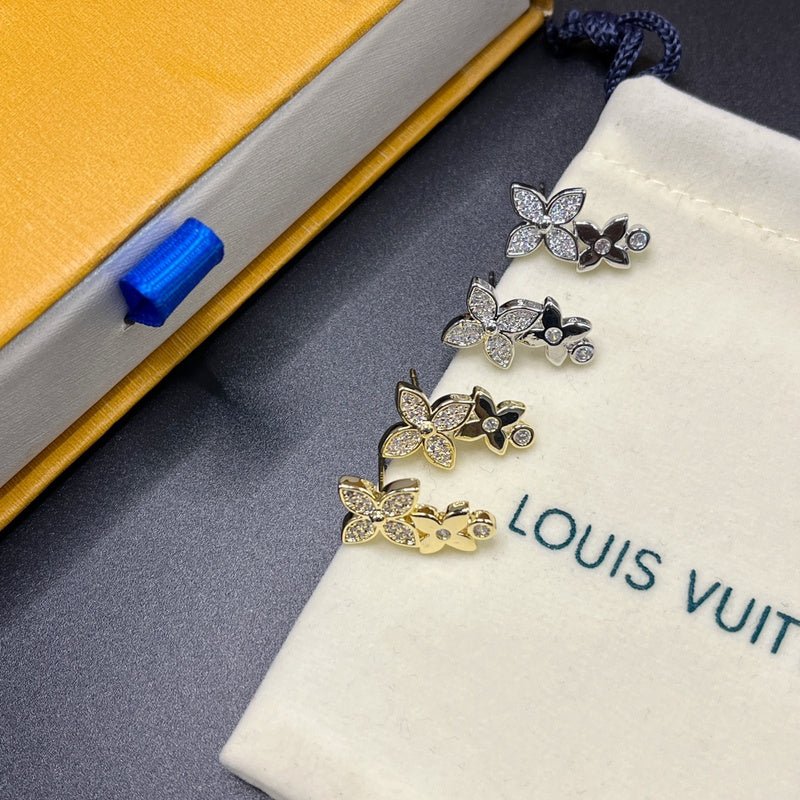 LV Crystal Flowe Earrings