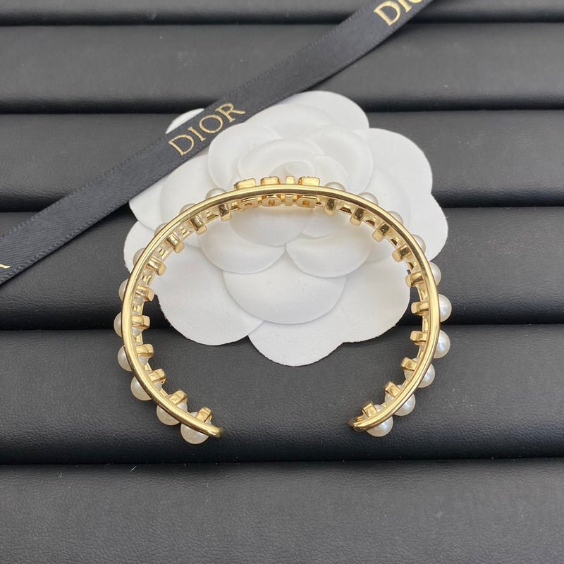 Alternative view of Dior Matte Metal Letter Bangle