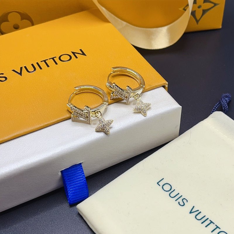 Alternative view of LV Crystal Star Drop Earrings