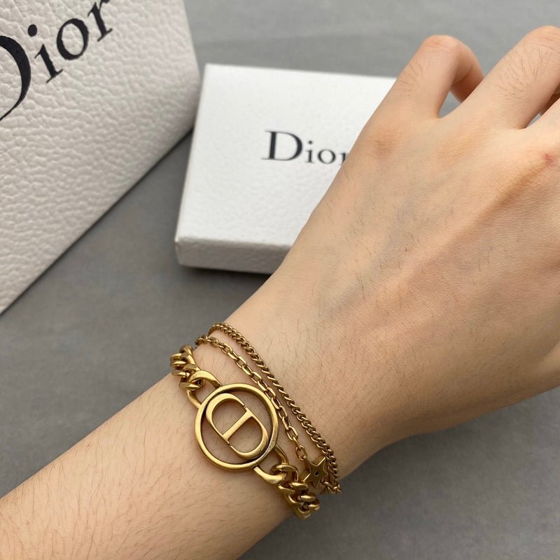 Alternative view of Dior Retro Stone Inlaid Cuff Bangle