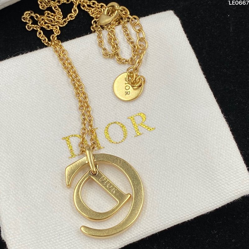 Alternative view of Dior CD Logo Pendant Necklace