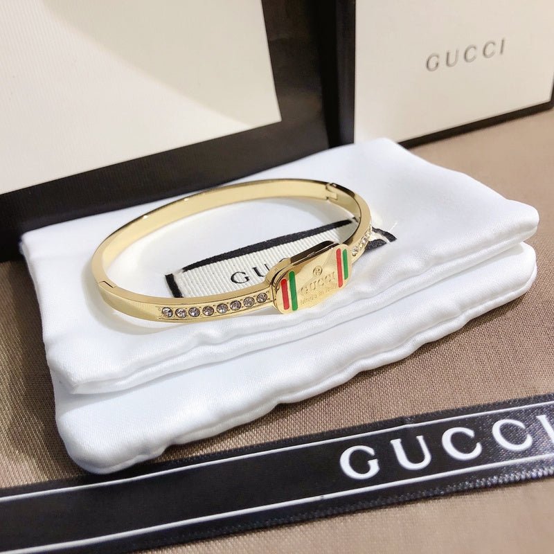 Alternative view of GS275 Bracelet 316L steel plating gold Jewelry
