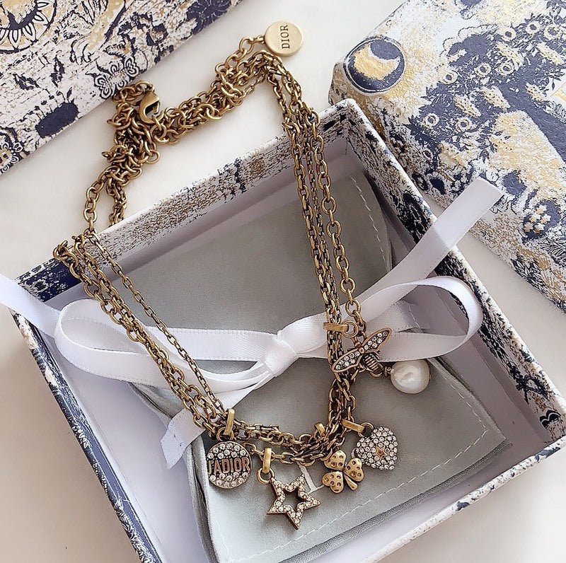 Dior Gem Decorated Metal Choker