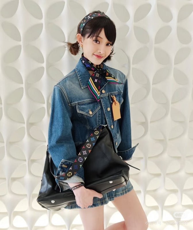 LV Multicolor Monogram Square Silk Scarf - Image 15