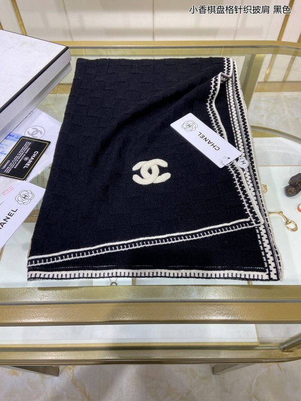 CHANEL Stitched Edge CC Shawl - Image 12