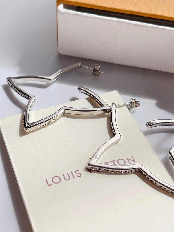 Alternative view of LV Star Crystal Hoop Earrings