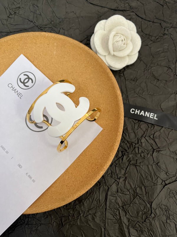 Chanel Two-Tone Enamel CC Open - Image 3