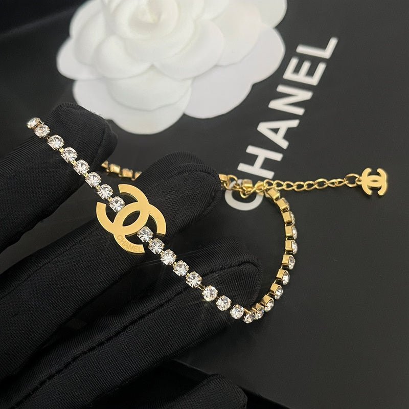 Alternative view of Chanel Crystal Double C Metal Bracelet
