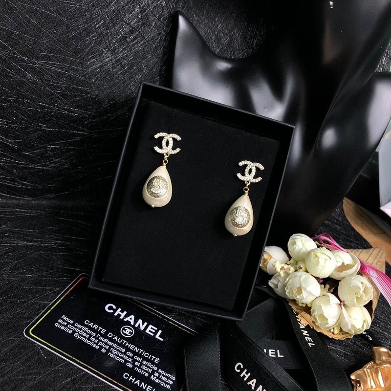 Chanel Crystal Teardrop Pearl Drop - Image 6