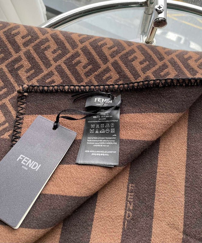 Fendi Wool Blend FF Monogram Shawl - Image 18