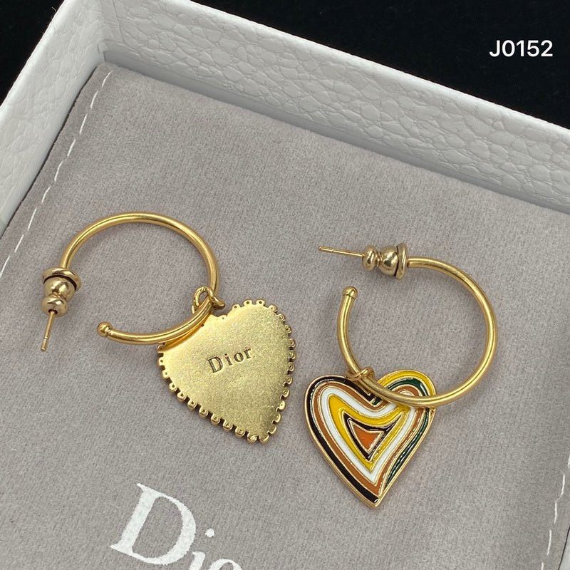 Alternative view of Dior Enamel Heart Hoop Earrings