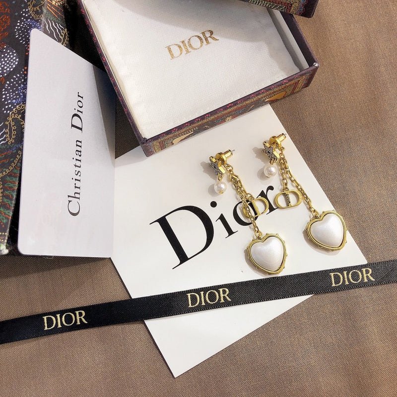 Alternative view of Dior Star Heart Chain Earrings