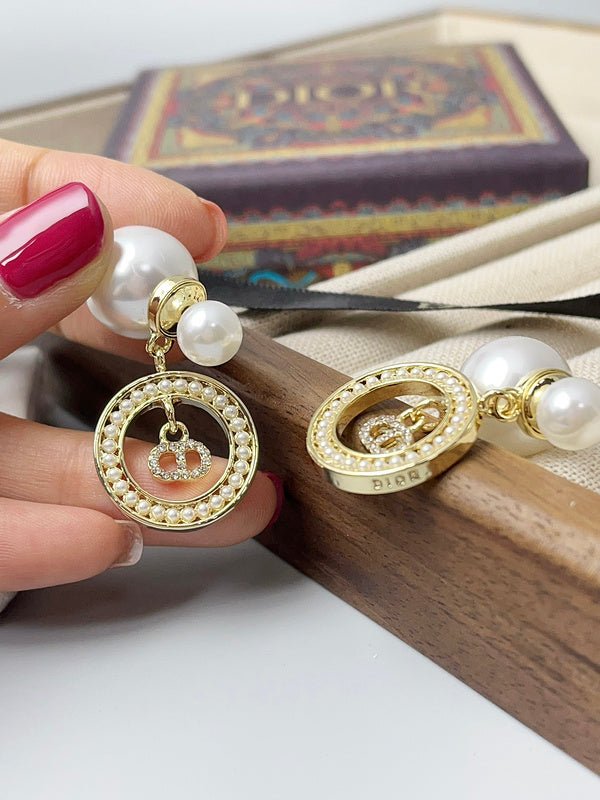 Alternative view of Dior Floral Crystal Dangle Earrings