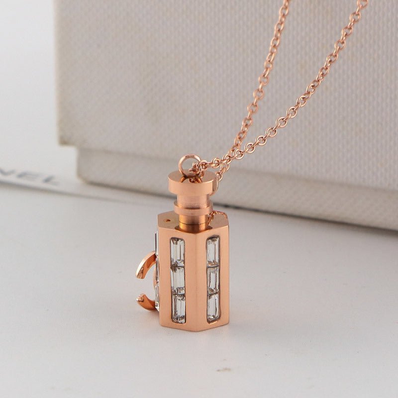 Chanel Inlaid Crystal Perfume Bottle Pendant - Image 3