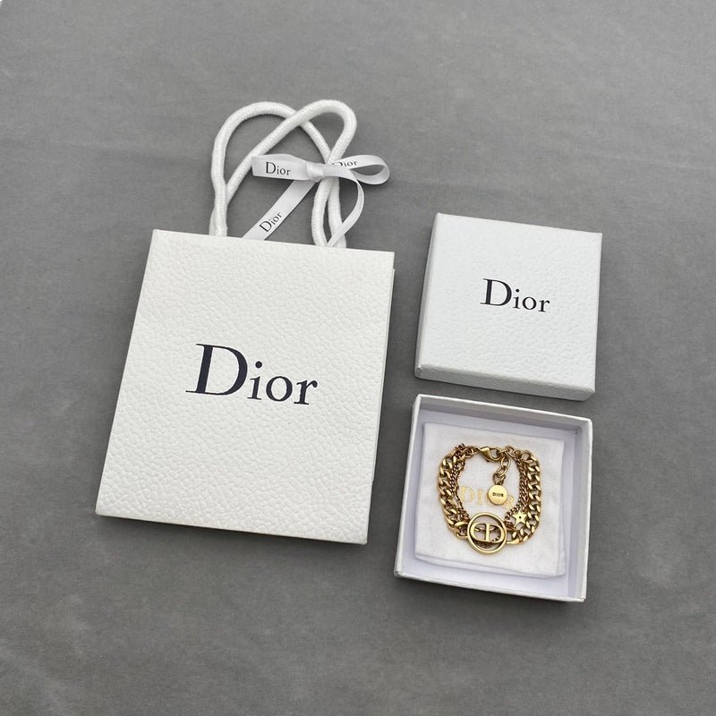 Dior Retro Stone Inlaid Cuff Bangle - Image 6
