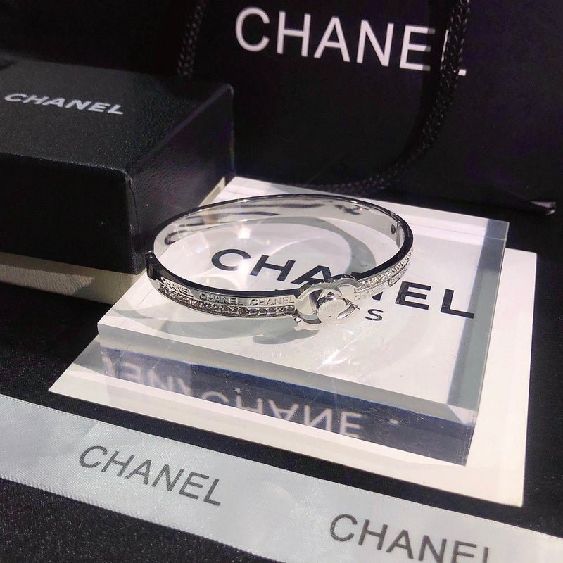 Chanel Half Rhinestone Gold Silver - Image 6