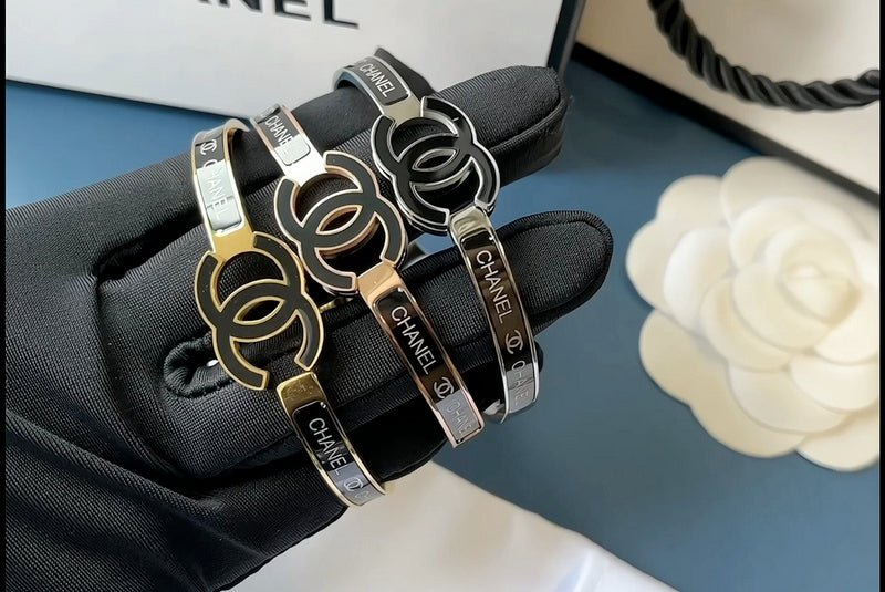 Chanel Black Inlay Double C Metal - Image 10