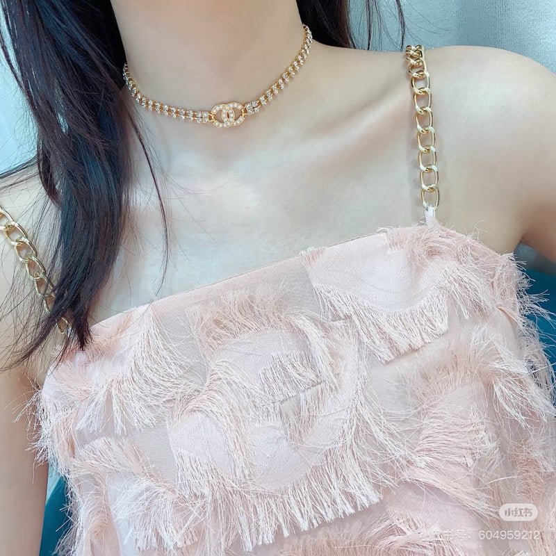 Chanel Tennis Chain Double C Choker - Image 4