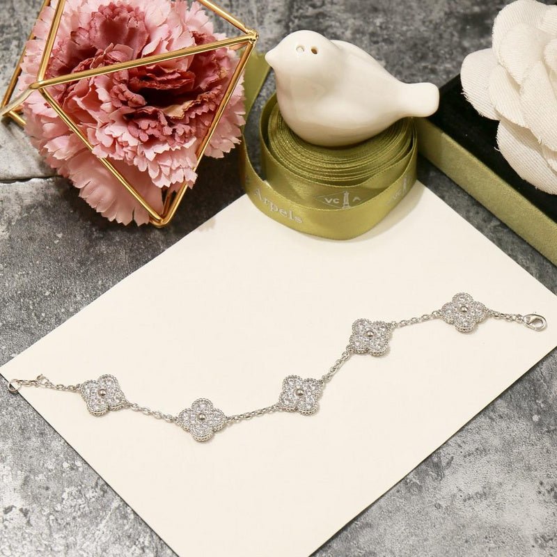 VAB14 Bracelet 18K gold plated Jewelry diamond bracelet about 20cm Jewelry - Image 3