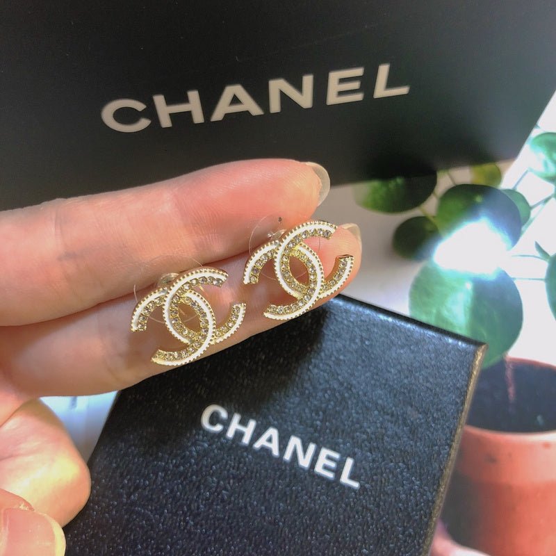 Alternative view of Chanel Mini Plain Double C Flat Stud Earrings
